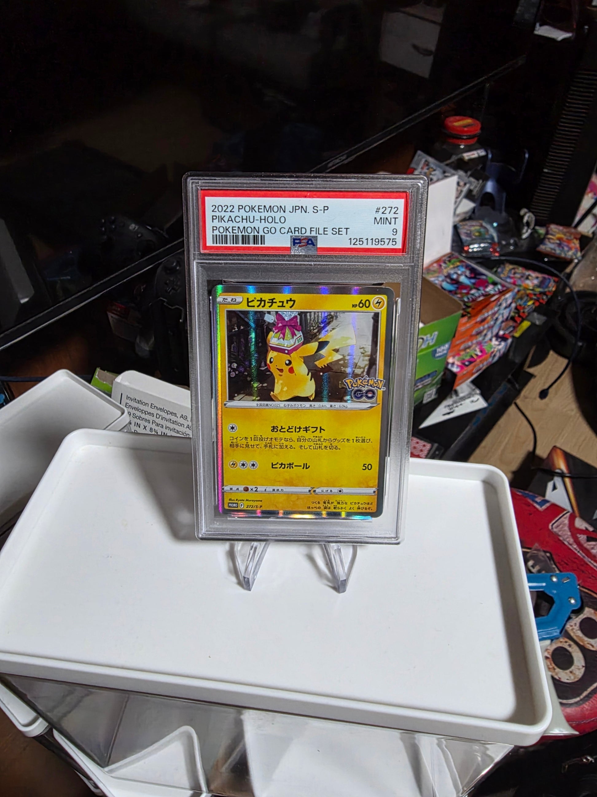 PSA 9 2022 Japanese Pokemon GO Card File Set Pikachu